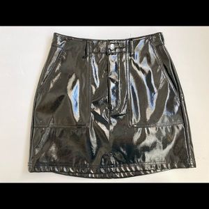 Black mini skirt